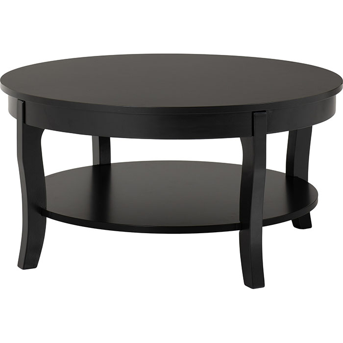 Walton Round Coffee Table Available In Black Or White - Click Image to Close